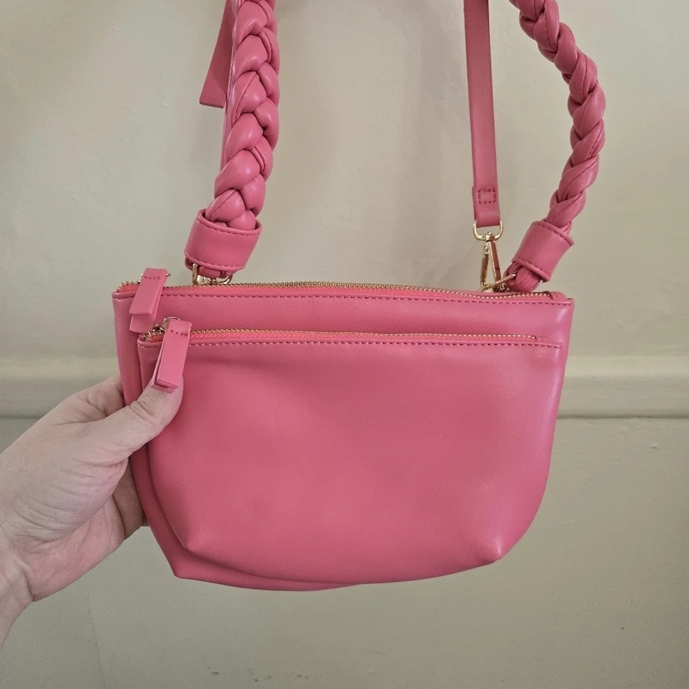 Anthropologie Remi Reid Pink Convertible Crossbody Top Handle and Belt Bag - Picture 3 of 10